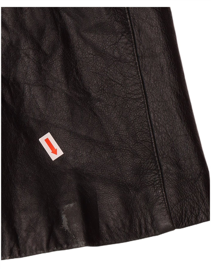 NUOVA COLLEZIONE Cappotto in pelle da donna IT 44 Medio in pelle nera