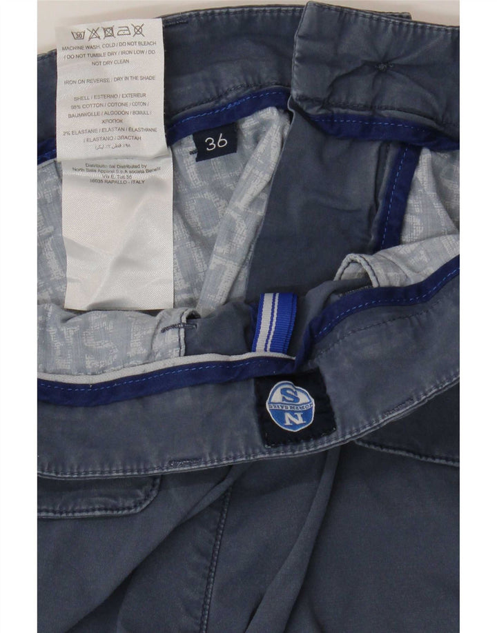 Pantaloncini cargo da uomo North Sails W36 Large in cotone blu navy