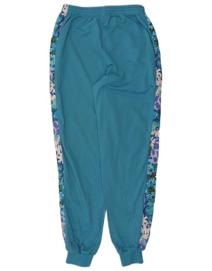 Tuta intera da donna VINTAGE UK 14/16 Grande poliestere floreale blu