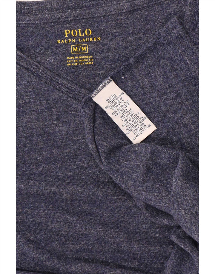 Polo Ralph Lauren Top da uomo a maniche lunghe in cotone blu navy medio