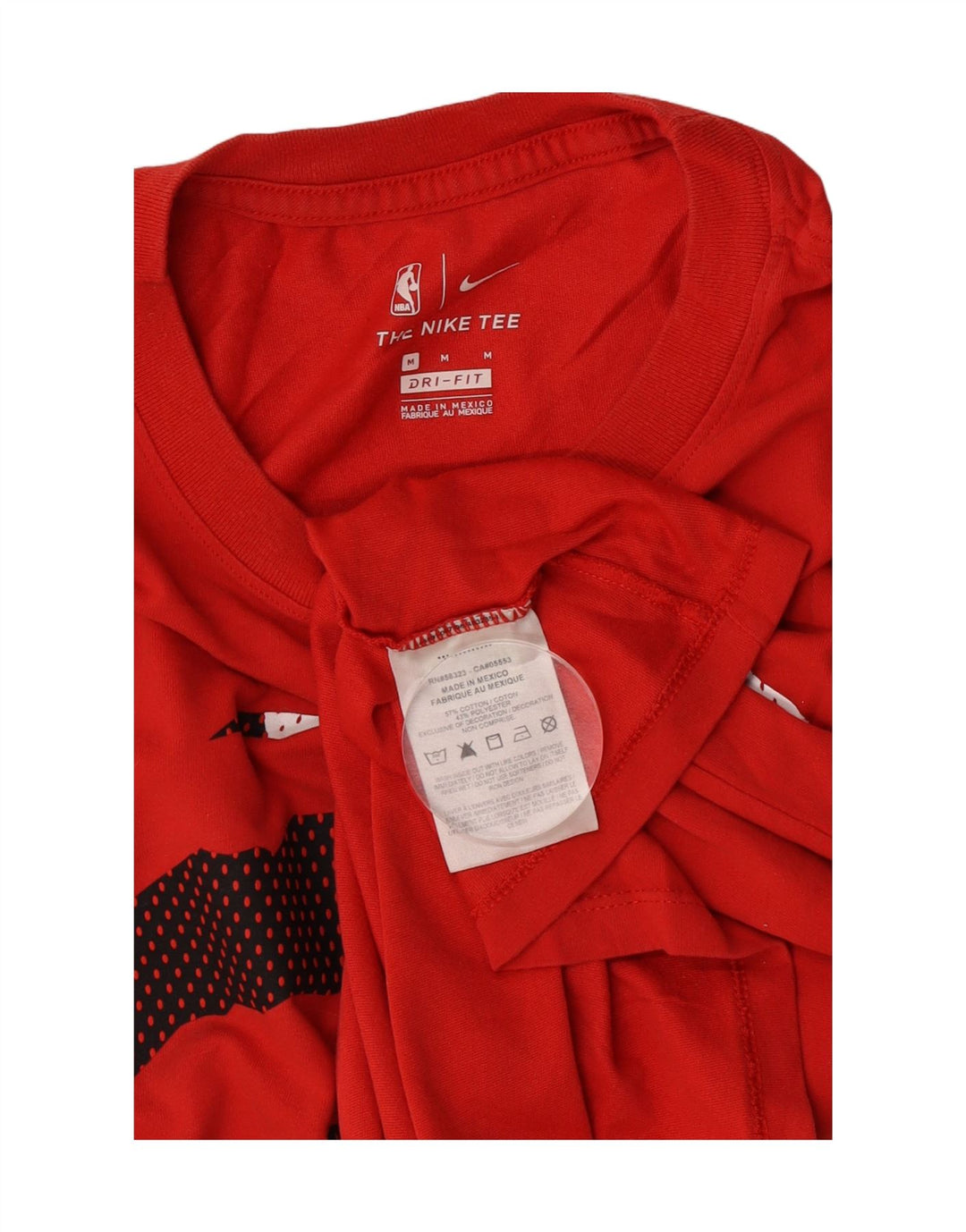 T-shirt grafica Nike Dri Fit da uomo in cotone rosso medio