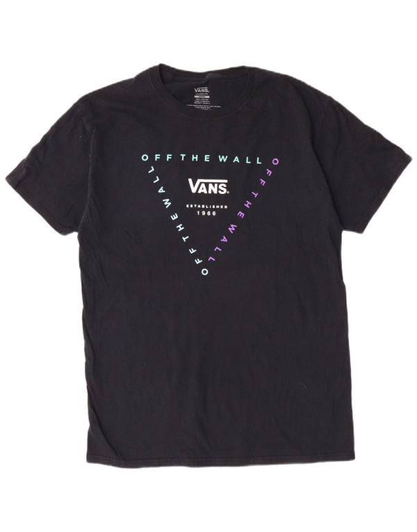 T-shirt grafica da uomo con vestibilità classica Vans, maglietta media in cotone nero classico