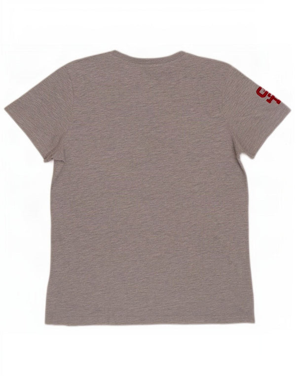 T-shirt grafica da donna Superdry Top UK 12 Cotone chiazzato grigio medio