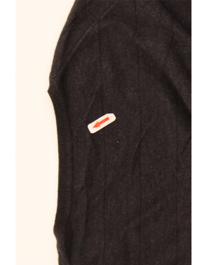 Massimo Dutti Maglione da uomo con scollo a V 2XL a righe nere