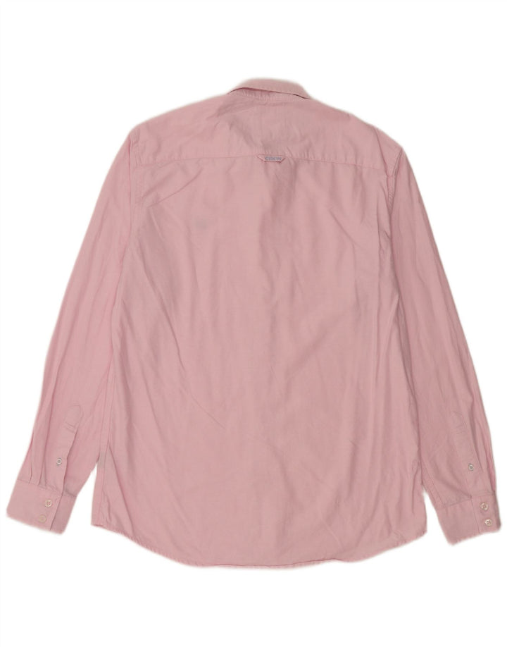 CREW CLOTHING Camicia da uomo slim fit in cotone rosa medio