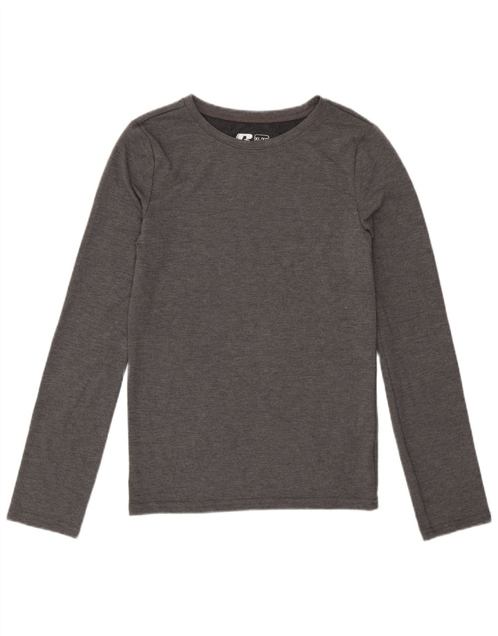 Top a maniche lunghe per ragazze Russell Athletic 14-15 anni XL grigio poliestere moderno