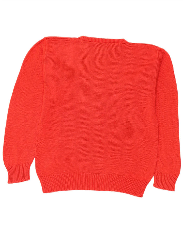 Maglione maglione girocollo da uomo Puma piccolo cotone rosso