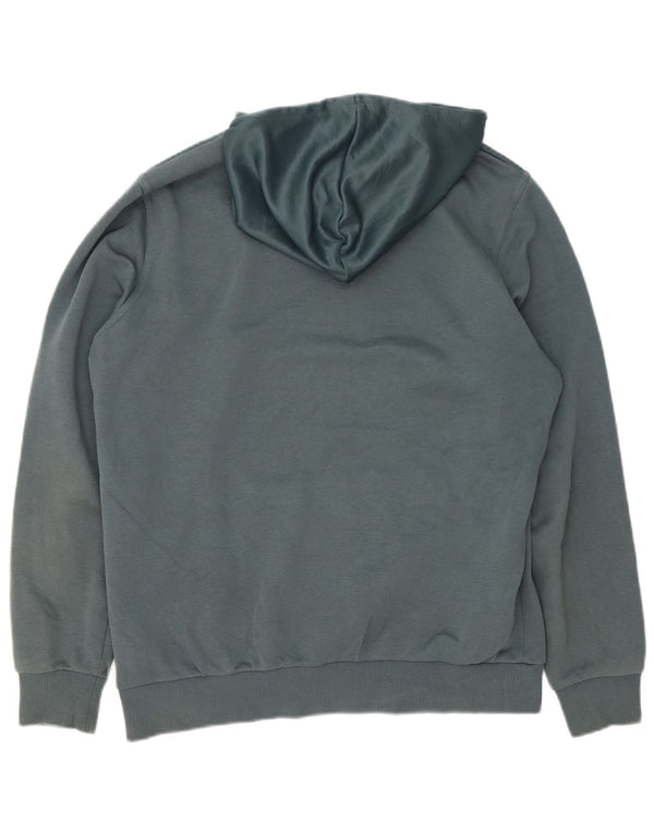 Felpa con cappuccio da uomo Puma in cotone blu medio
