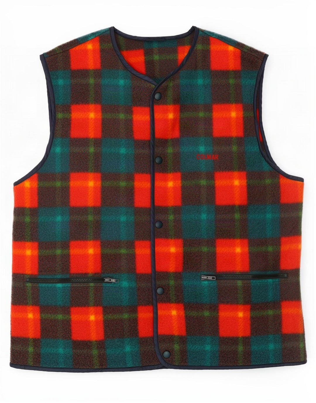 Gilet in Pile Colmar Uomo IT 50 Medio Patchwork Multicolore