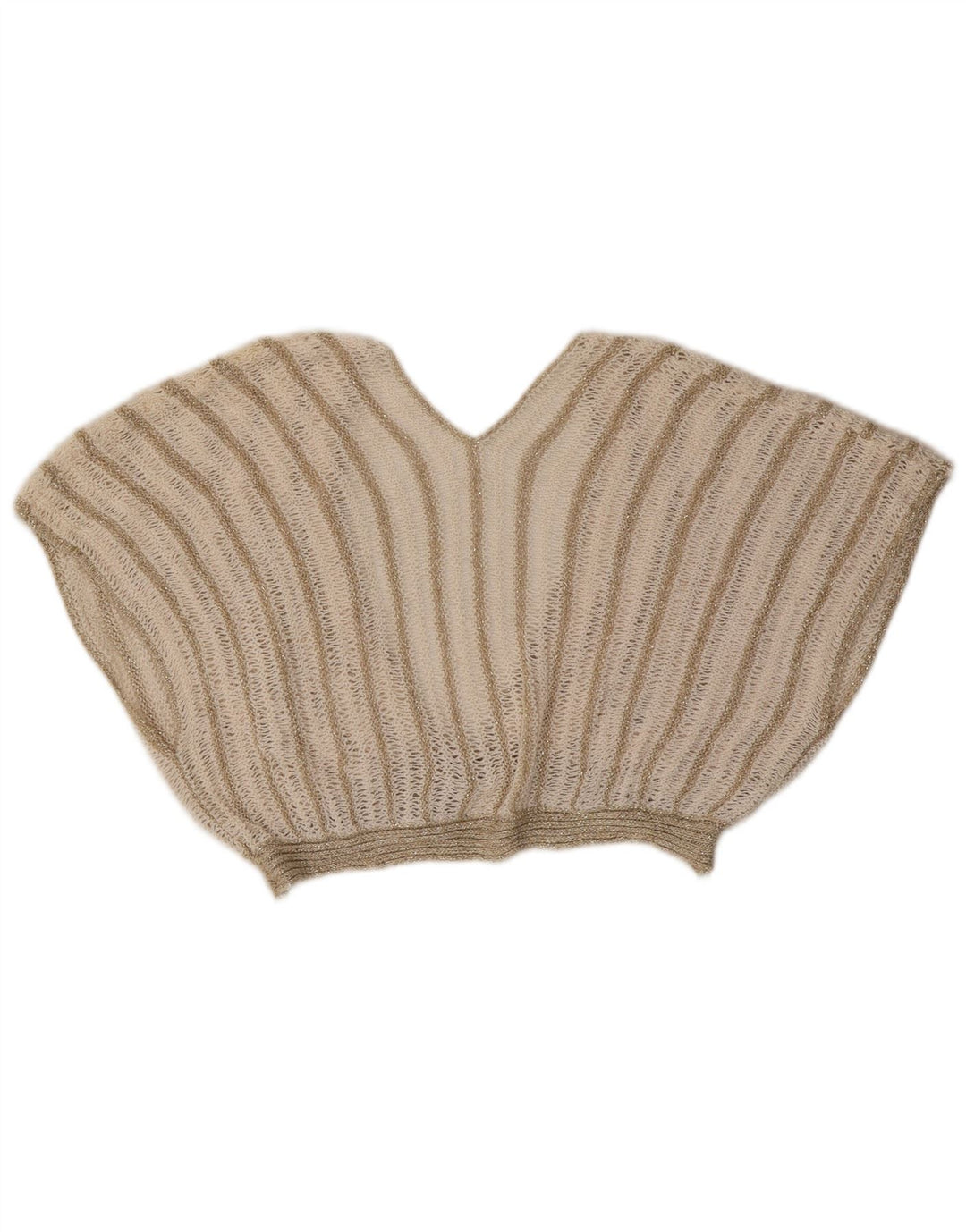 Set gonna vintage da donna in 2 pezzi UK 8 piccolo W26 acrilico a strisce beige