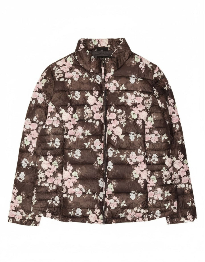 JANINA Giubbotto Imbottito Donna IT 46 Large Marrone Floreale