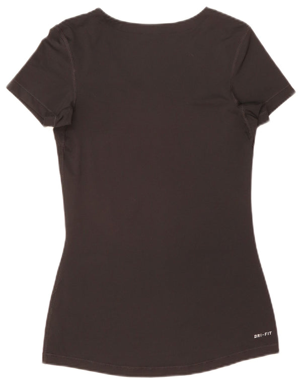 T-shirt Nike Dri Fit da donna Top UK 8 Small Nera