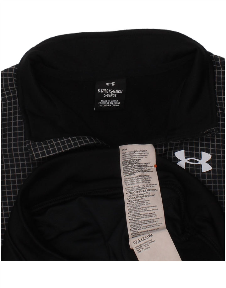 Maglietta Under Armour da ragazzo con grafica pullover 5-6 anni in poliestere nero