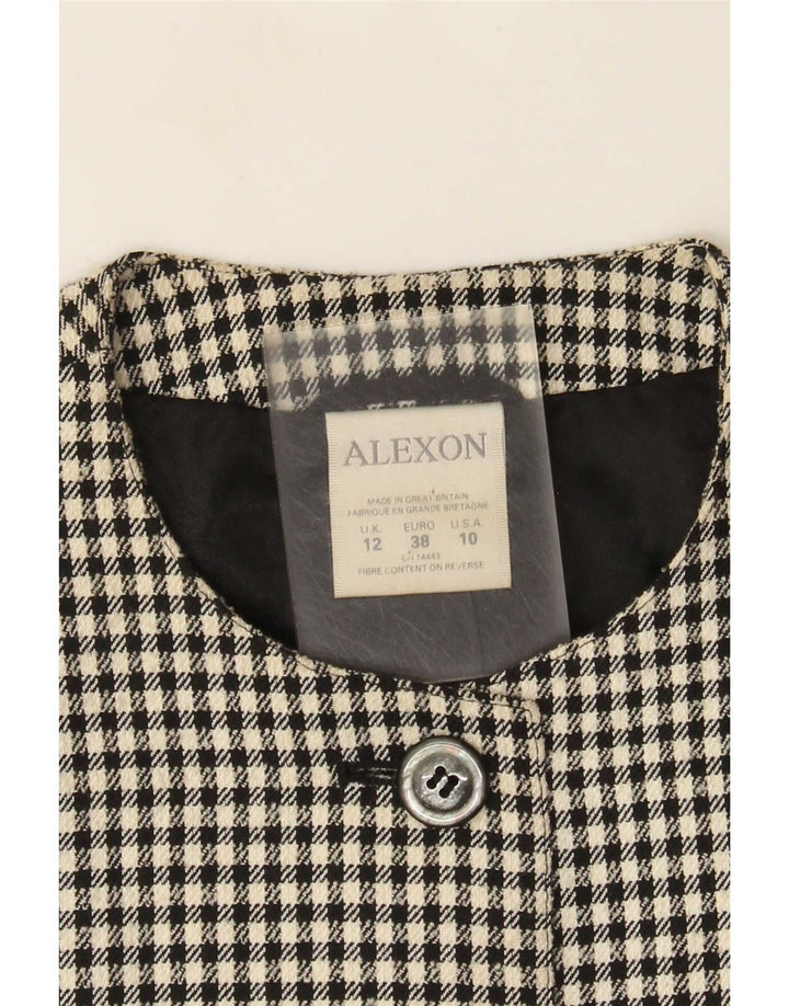 Soprabito da donna vestibilità ampia ALEXON UK 12 poliestere pied de poule nero medio