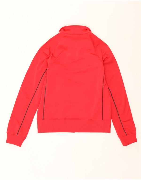 Giacca da tuta da donna Adidas UK 14 poliestere rosso medio