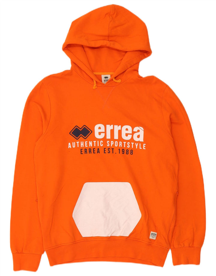 ERREA Felpa con cappuccio grafica da uomo XL Orange Colourblock