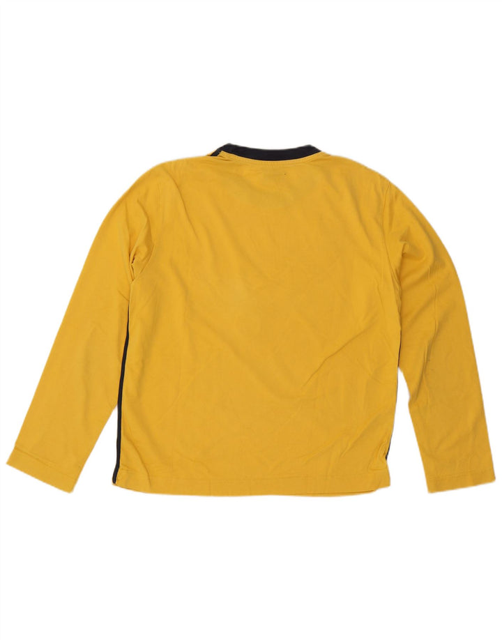 Gas Top grafico da uomo a maniche lunghe giallo medio