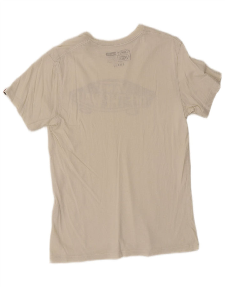 T-shirt grafica da uomo con vestibilità classica Vans, piccola, in cotone bianco