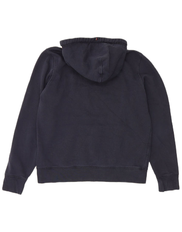 Maglione con cappuccio grafico da uomo Tommy Hilfiger piccolo in cotone blu navy