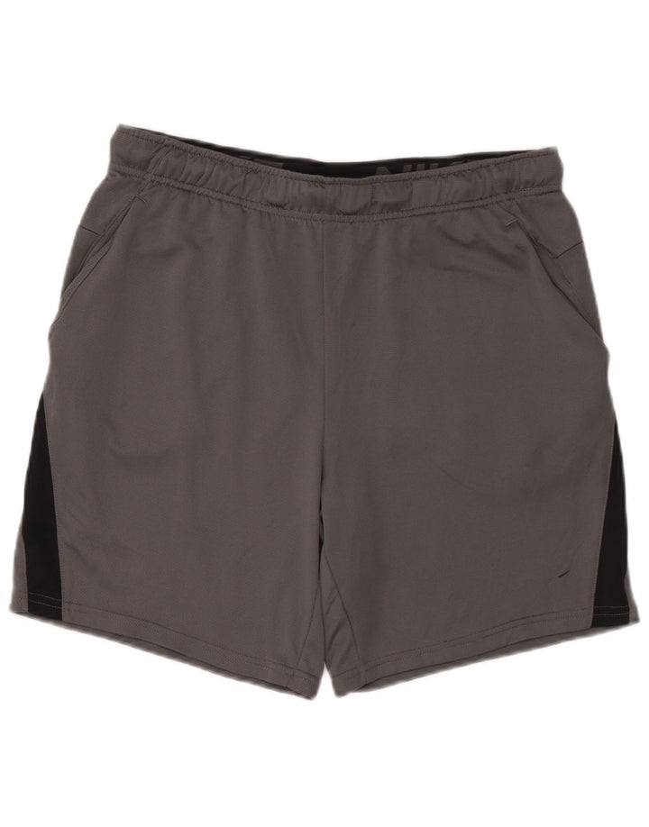 Pantaloncini sportivi Nike Dri Fit Standard da uomo, grandi, in poliestere color block grigio
