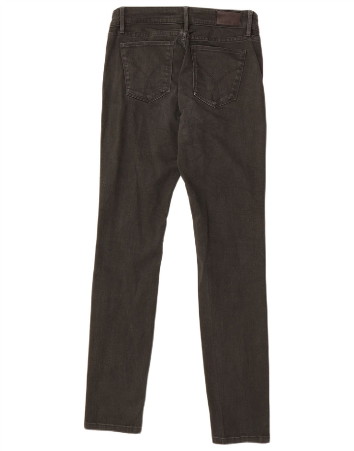 CALVIN KLEIN Womens Slim Jeans W28 L32 Grey Cotton