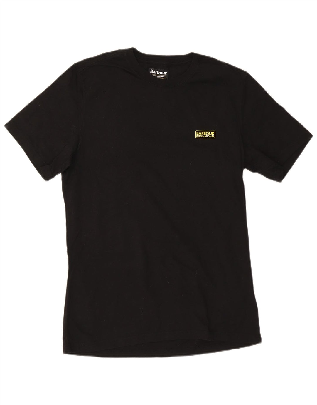 Barbour Mens Slim Fit T-shirt Top Large in cotone nero