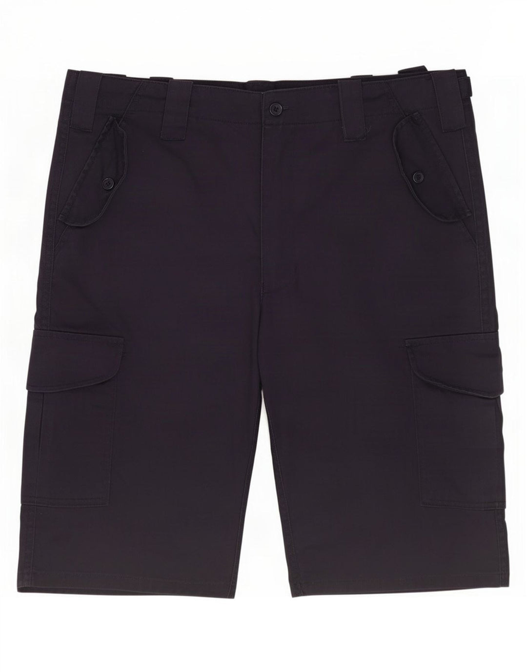 Pantaloncini cargo vintage da uomo medi W32 poliestere blu navy