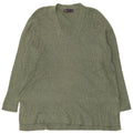 MARKS & SPENCER maglione da donna con scollo a V UK 16 grande poliestere verde