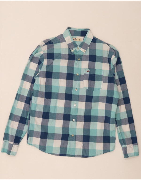 Camicia Hollister da uomo in cotone a quadri blu medio
