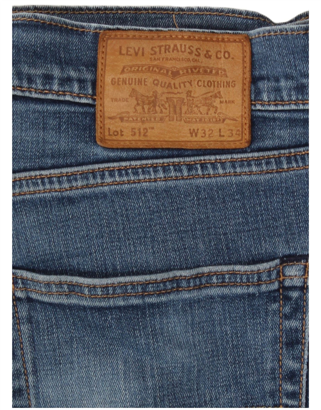 Jeans Levi's Uomo 512 Slim Tapered W32 L34 Cotone Blu