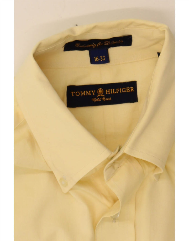 TOMMY HILFIGER Mens Shirt Size 16 Large Yellow Cotton Vintage Tommy Hilfiger and Second-Hand Tommy Hilfiger from Messina Hembry 