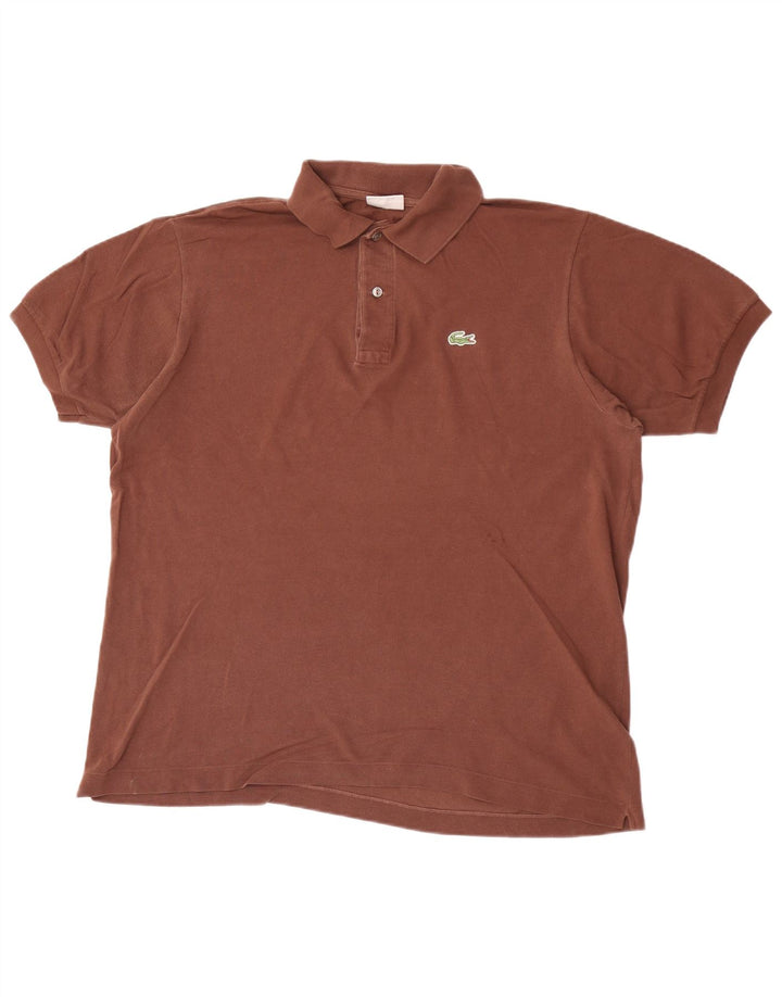 Polo da uomo Lacoste taglia 5 grande in cotone marrone