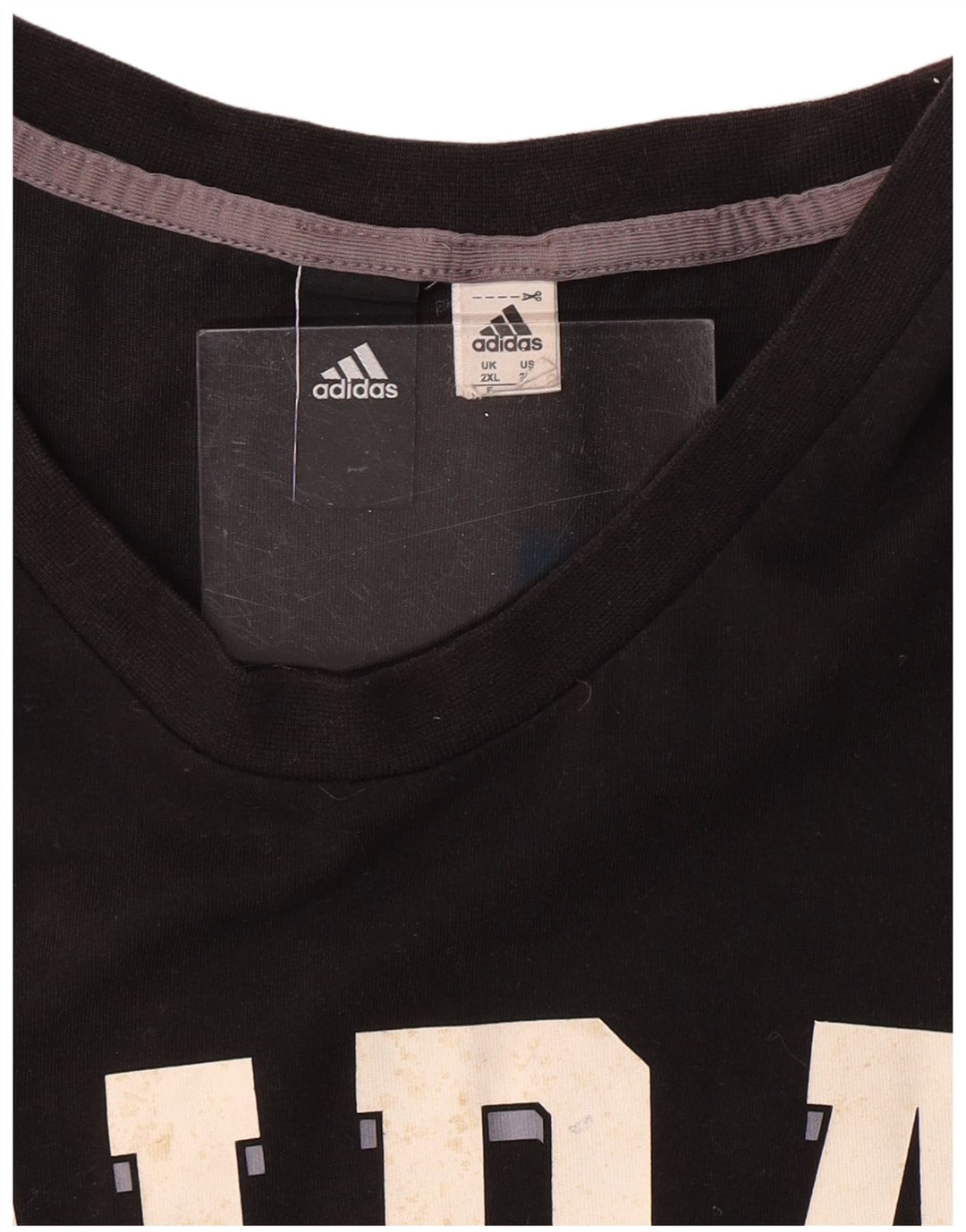 T-shirt grafica da uomo ADIDAS Top 2XL cotone nero