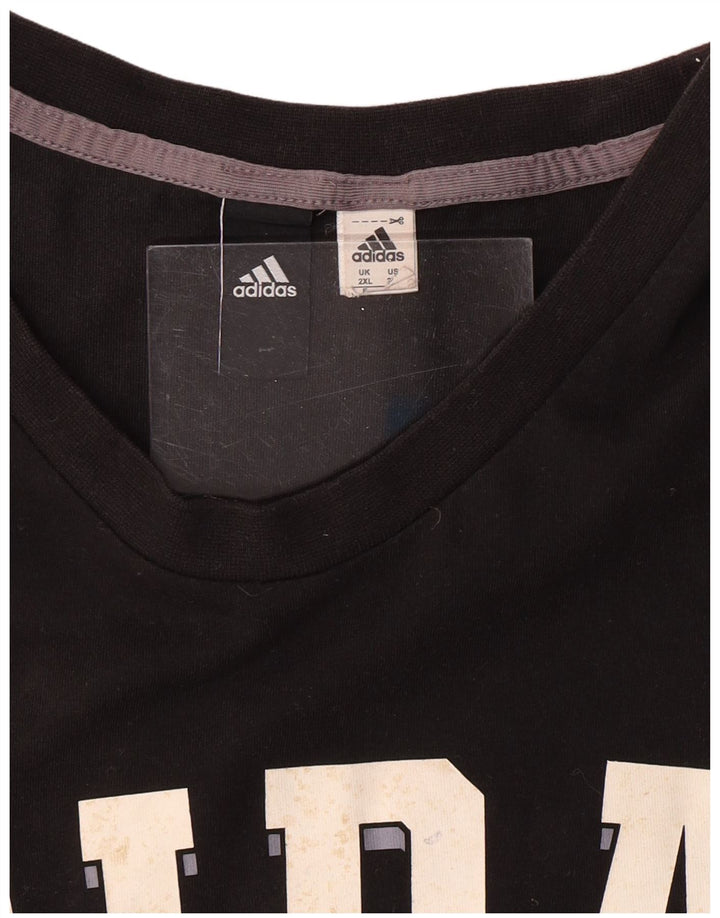 T-shirt grafica da uomo ADIDAS Top 2XL cotone nero