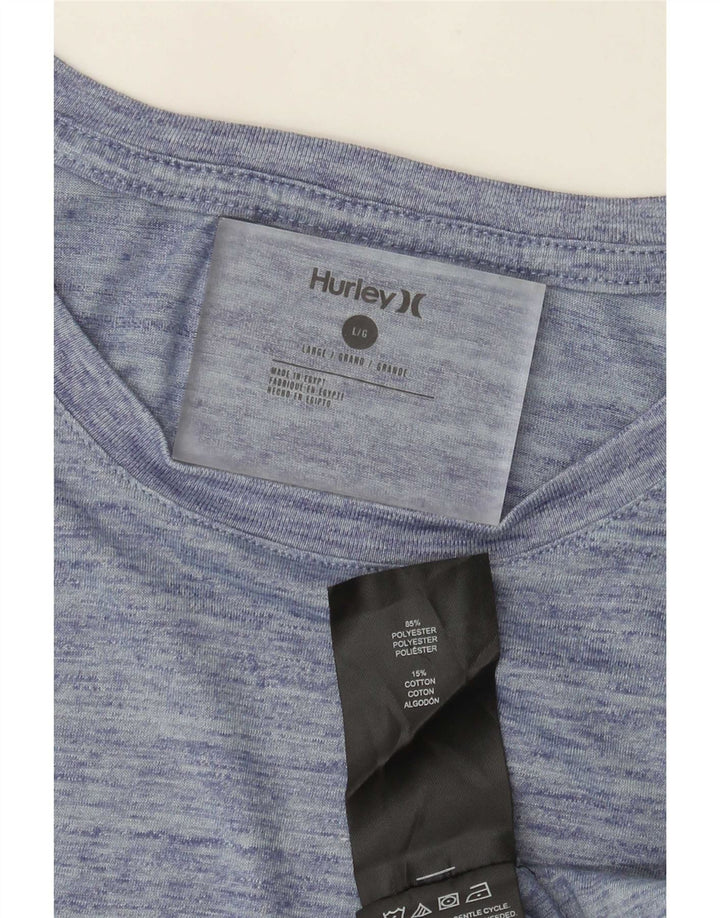 T-shirt da uomo Hurley Top grande in poliestere chiazzato blu