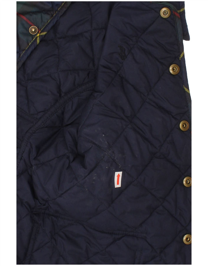 Giacca trapuntata per ragazze Ralph Lauren 3-4 anni a quadri blu navy