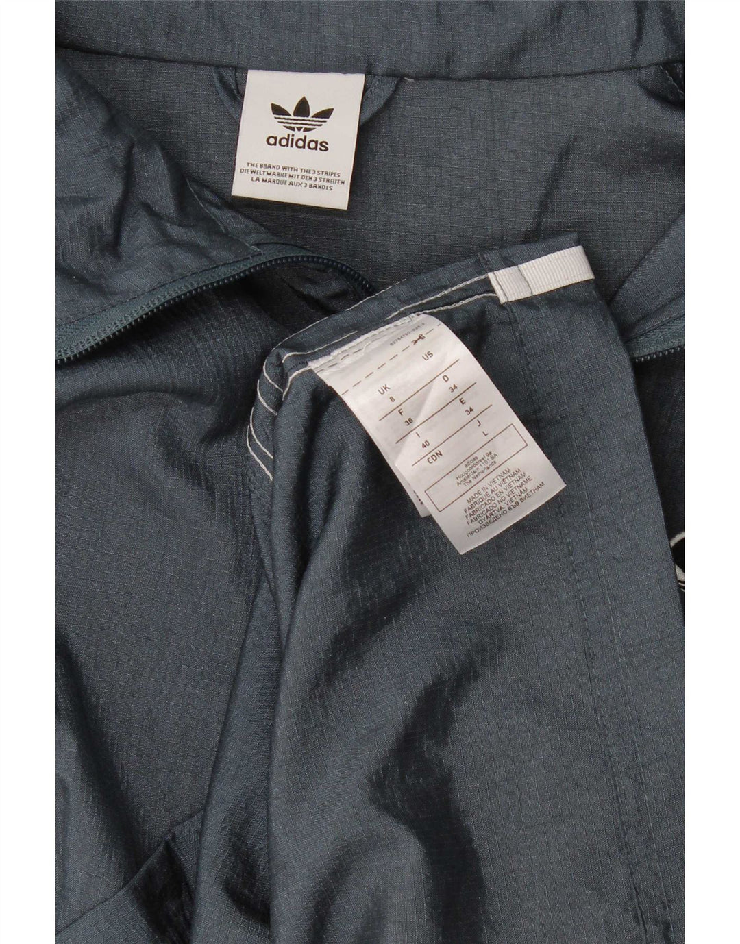 Giacca utility oversize da donna Adidas UK 8 Small blu in poliammide
