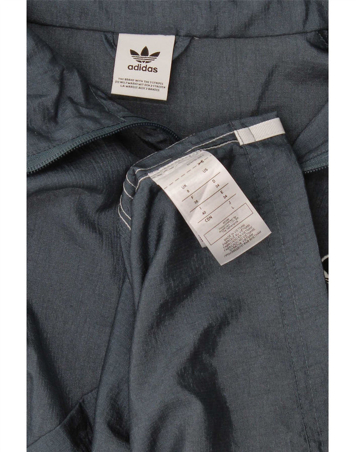 Giacca utility oversize da donna Adidas UK 8 Small blu in poliammide