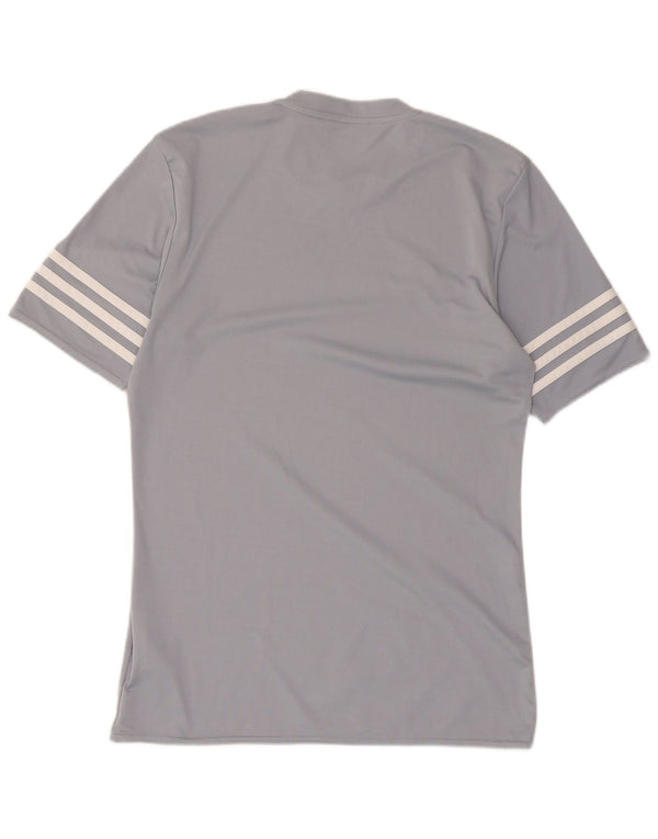 T-shirt regolare da uomo Adidas Climalite a maniche corte, piccola, grigia sportiva