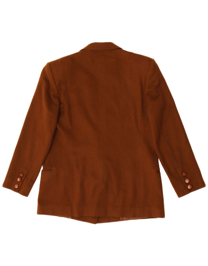 Giacca blazer doppiopetto da donna Genny UK 14 Lana marrone medio
