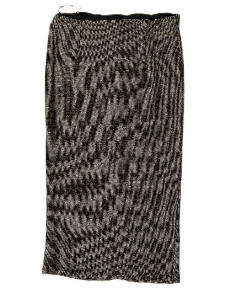 Gonna longuette da donna Topshop UK 12 media W32 poliestere nero