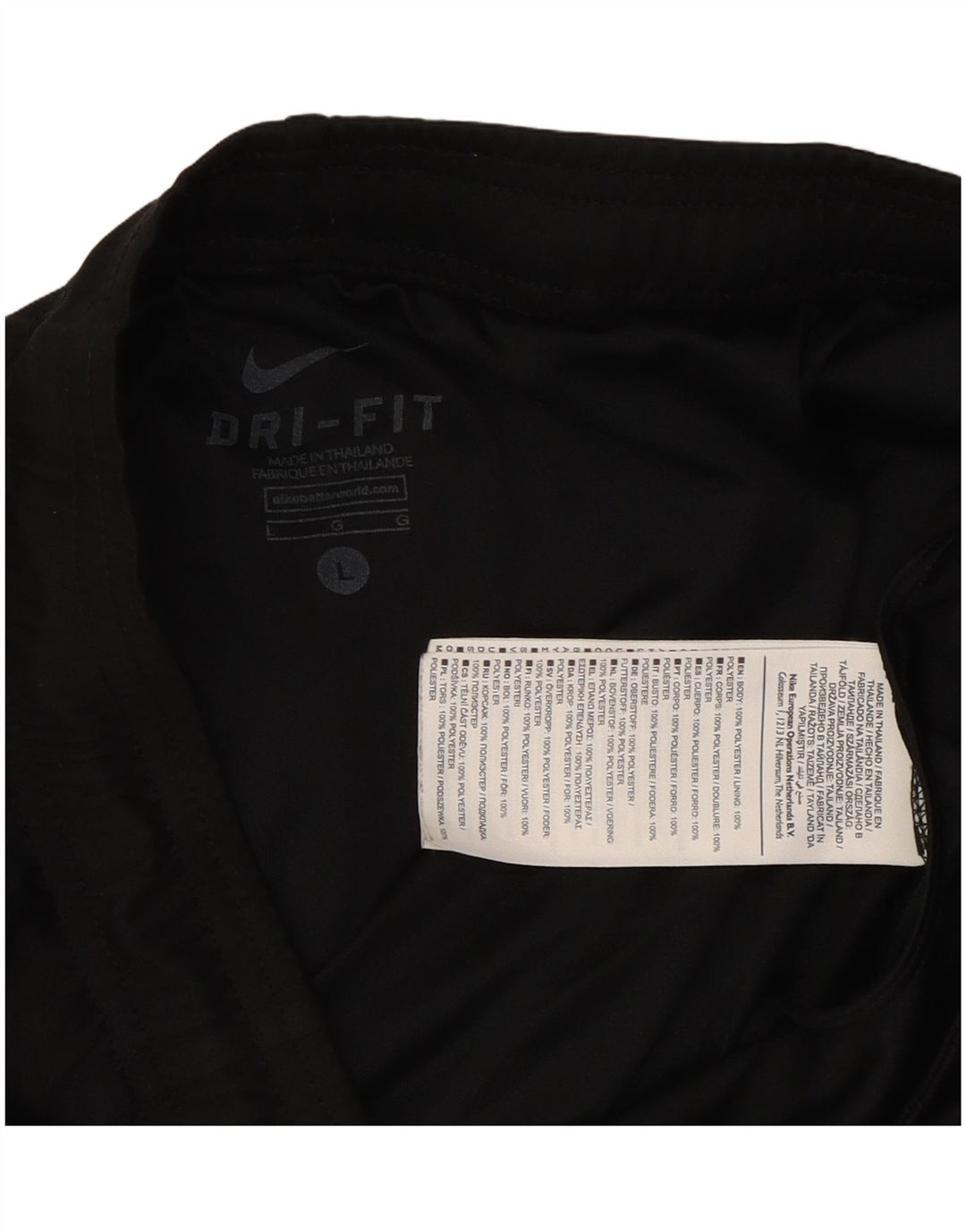 Pantaloncini sportivi Nike Dri Fit da uomo, grandi, in poliestere nero