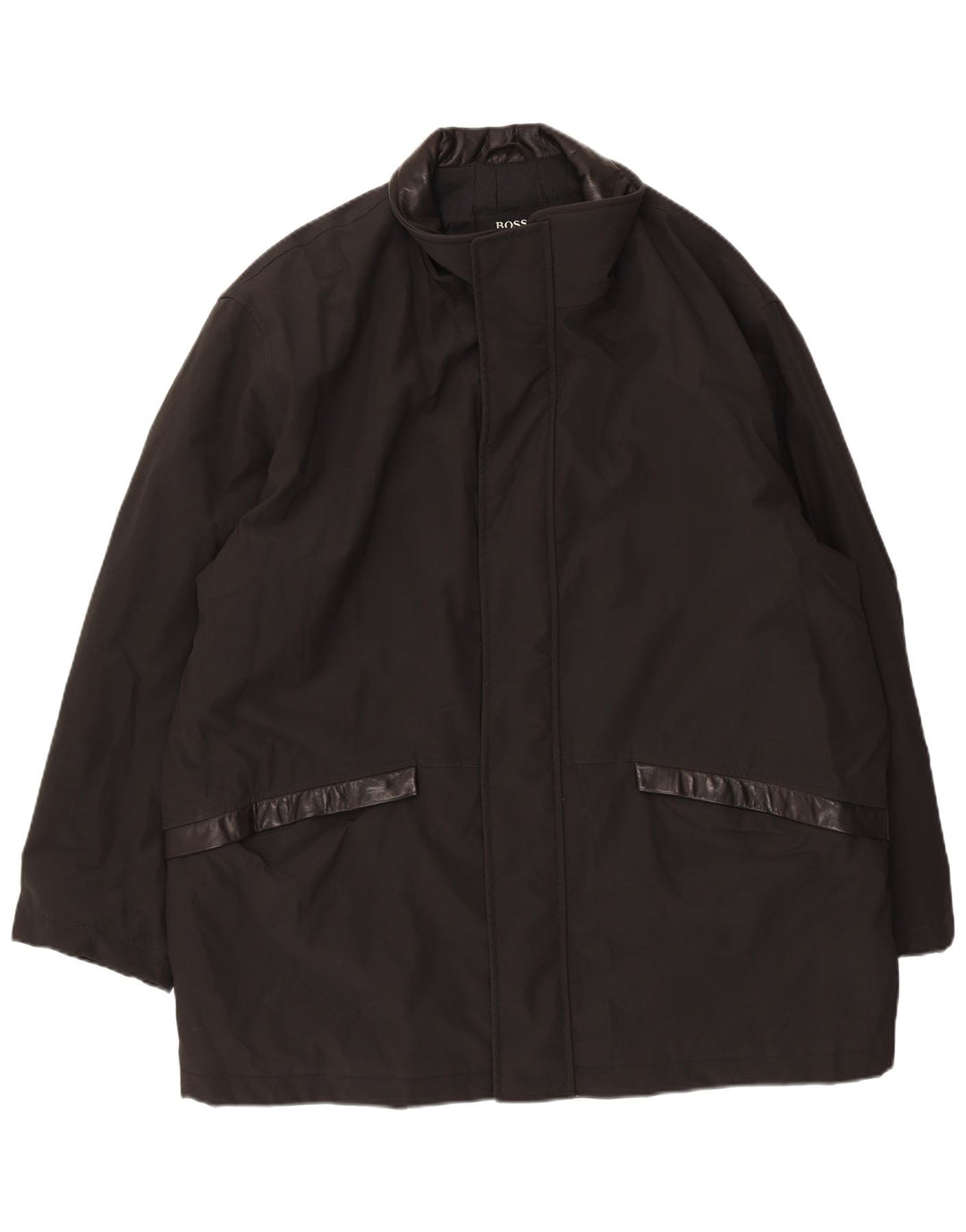 Cappotto da uomo Hugo Boss EU 52 XL Nero policloruro