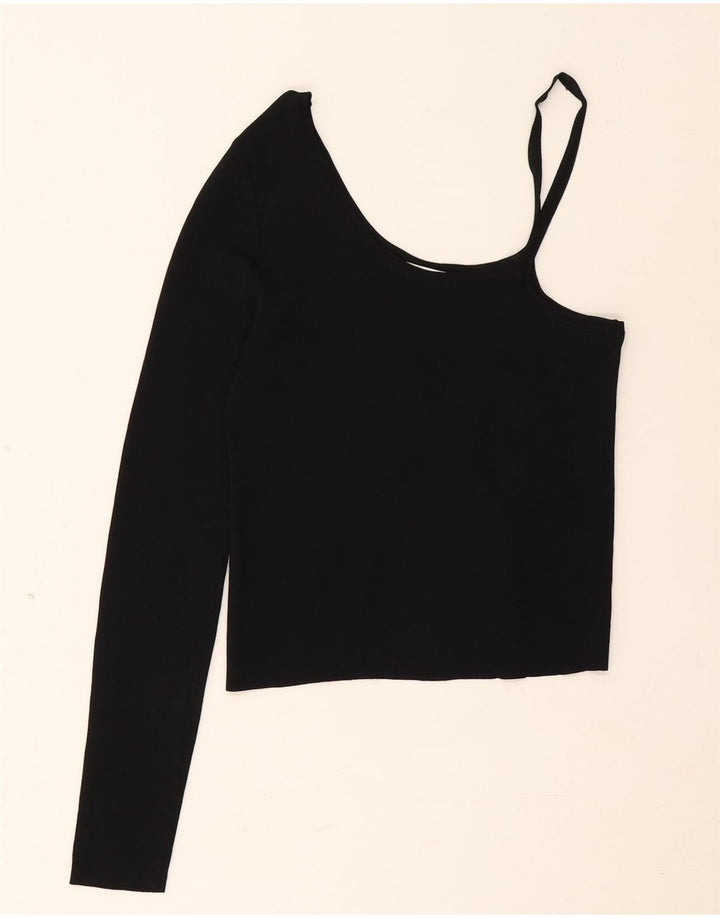 Top corto monospalla da donna Zara UK 8 piccolo nero