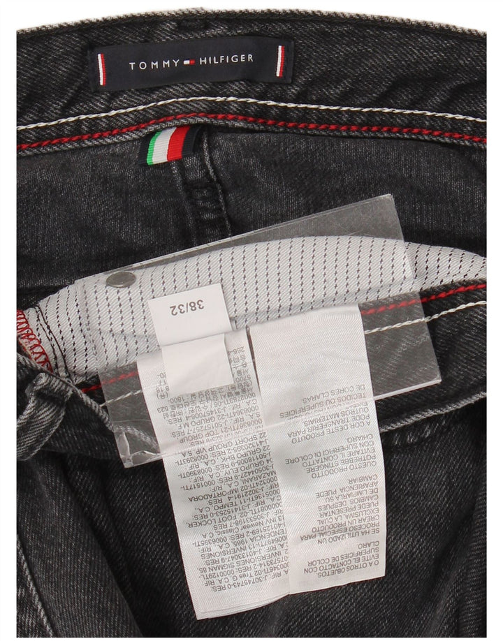 Jeans dritti da uomo Tommy Hilfiger W38 L32 cotone grigio