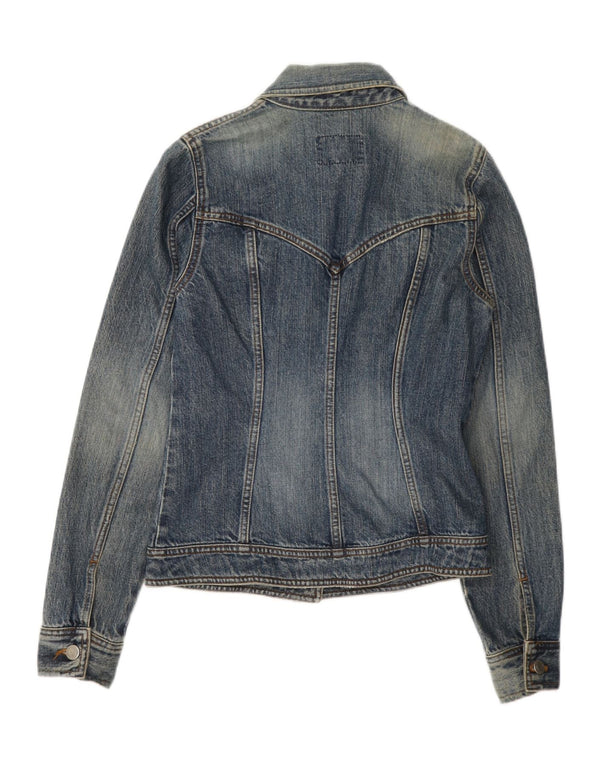 Giacca di jeans oversize da donna Jigsaw UK 8 piccola in cotone blu