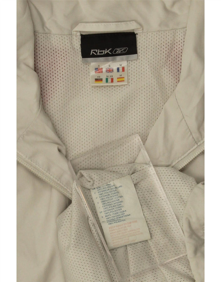 REEBOK Mens Tracksuit Top Jacket Small White Colourblock Polyester Vintage Reebok and Second-Hand Reebok from Messina Hembry 