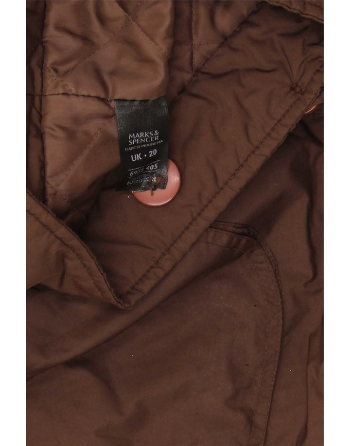 Giacca parka oversize con cappuccio da donna Marks & Spencer UK 20 2XL Marrone
