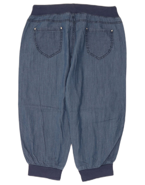 Pantaloni capri da jogging da donna vintage XL W36 L19 cotone blu