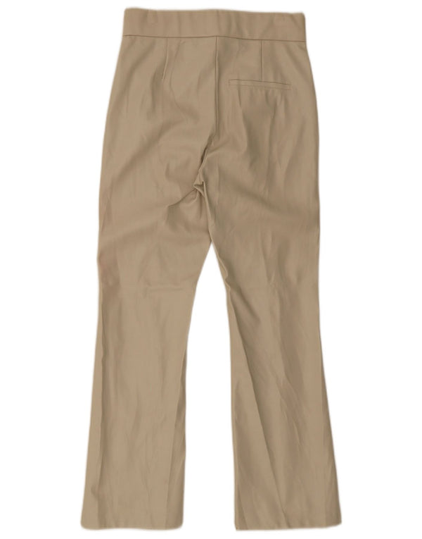 Pantaloni casual dritti da donna Zara piccoli W26 L26 poliestere beige
